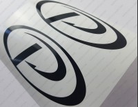 Pursuit Boat Logo Oval Decal Set of 2 x 6"